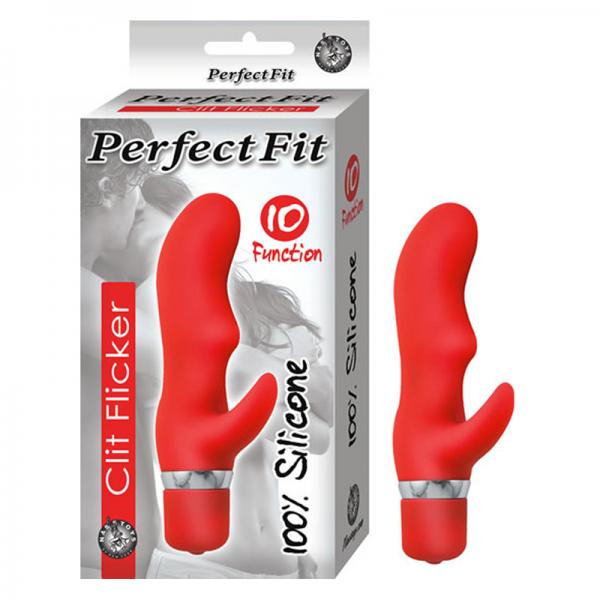 Perfection Fit Clit Flicker Red Vibrator - OmniPleasures