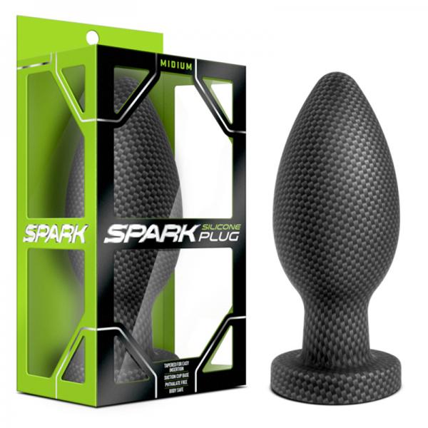 Spark - Silicone Plug - Medium - Carbon Fiber - OmniPleasures