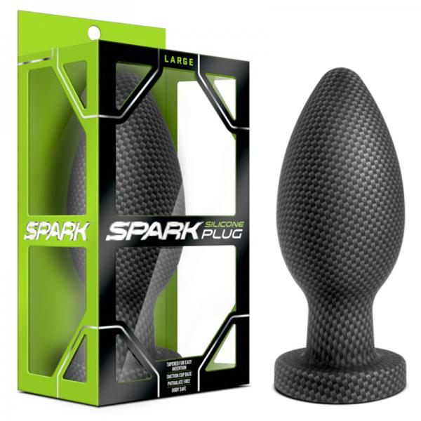 Spark Silicone Plug Large Black - OmniPleasures