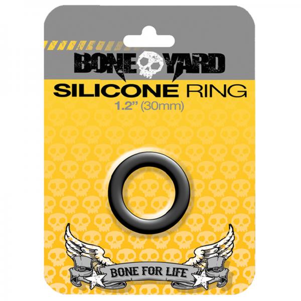 Boneyard Silicone Ring 1.2 inches Black - OmniPleasures