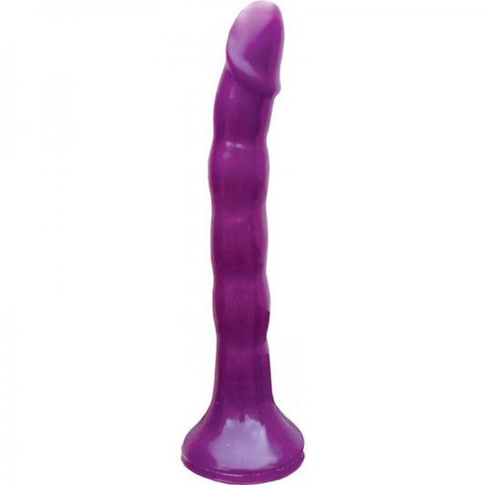 Skinny Me Strap On Dildo With Harness Purple Dildo 7 inches - OmniPleasures