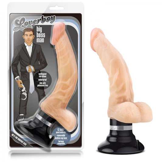 Loverboy The Boss Man Beige Vibrating Dildo - OmniPleasures