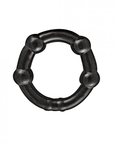 My Ten Erection Rings Beaded Comfort Rings Black - OmniPleasures