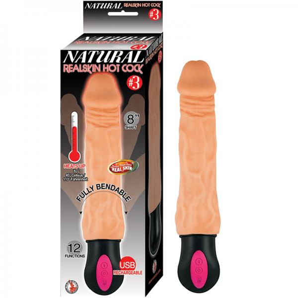 Natural Realskin Hot Cock #3 8 inches Beige - OmniPleasures