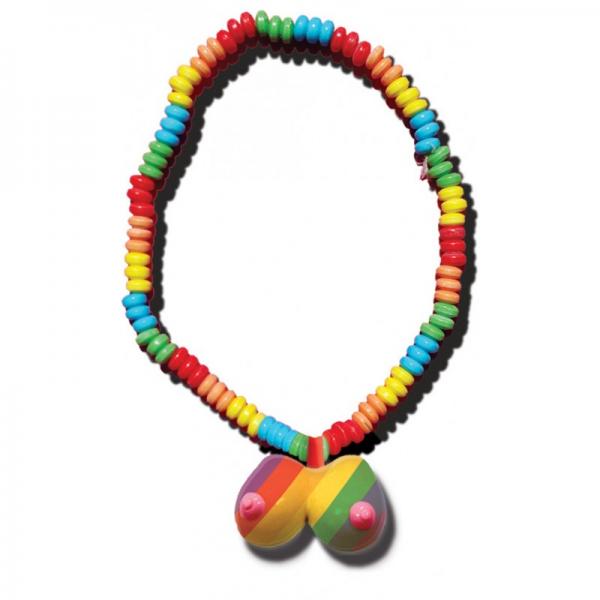 Rainbow Boobie Candy Necklace - OmniPleasures