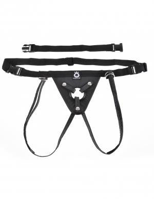 King Cock Fit Rite Harness Black Nylon Strap On - OmniPleasures