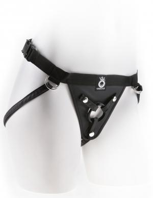 King Cock Fit Rite Harness Black Nylon Strap On - OmniPleasures