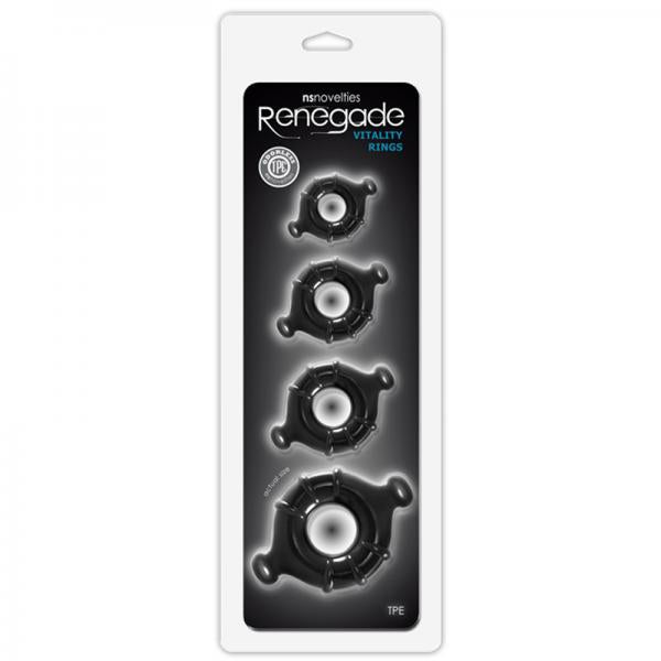 Renegade Vitality Rings Black - OmniPleasures