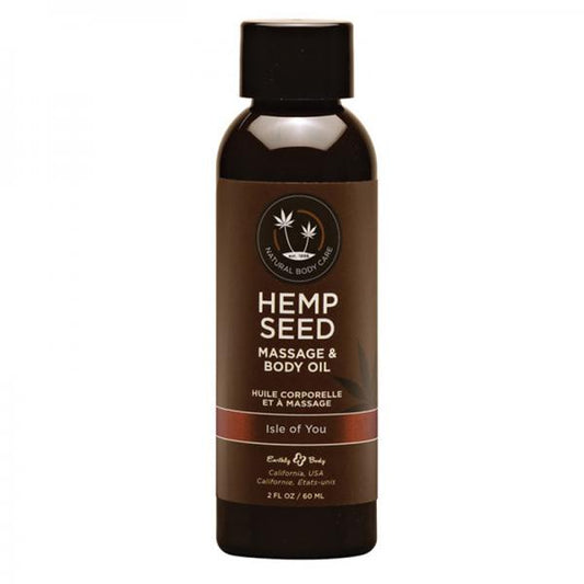 Earthly Body Hemp Massage Oil Isle Of You 8oz - OmniPleasures