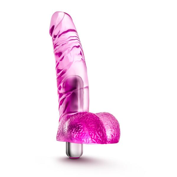 Naturally Yours Vibrating Ding Dong Pink Dildo - OmniPleasures