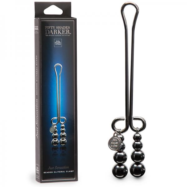 Fifty Shades Darker Just Sensation Beaded Clitoral Clamp - OmniPleasures