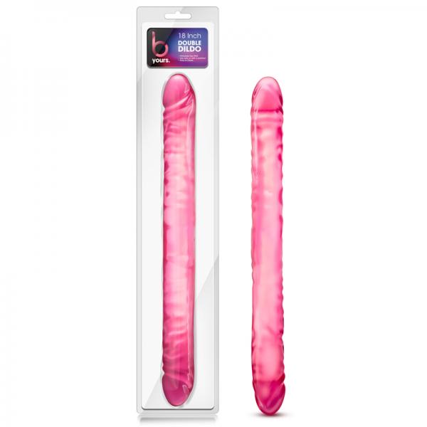 B Yours - 18in Double Dildo - Pink - OmniPleasures