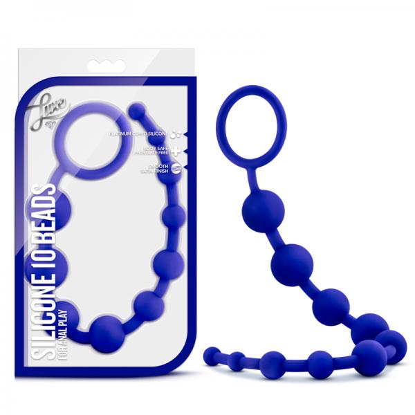 Luxe - Silicone 10 Beads - Indigo - OmniPleasures