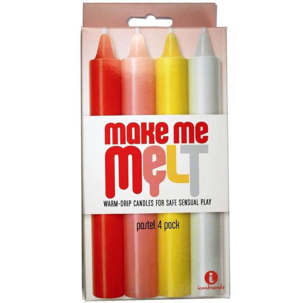 Make Me Melt Sensual Warm Drip Candles 4 Pack Pastel - OmniPleasures