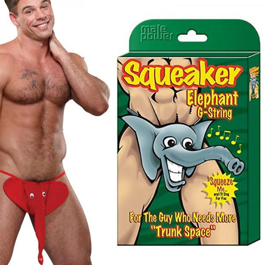 Squeaker Elephant G-string Red - OmniPleasures