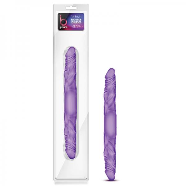 B Yours 14 inches Double Dildo Purple - OmniPleasures