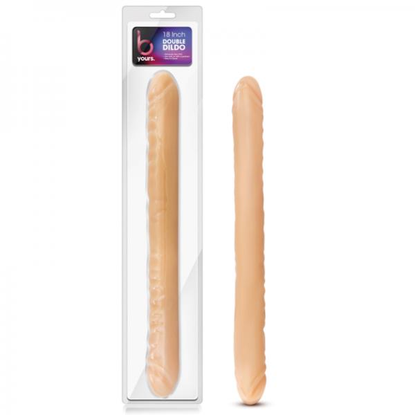 B Yours - 18in Double Dildo - Beige - OmniPleasures