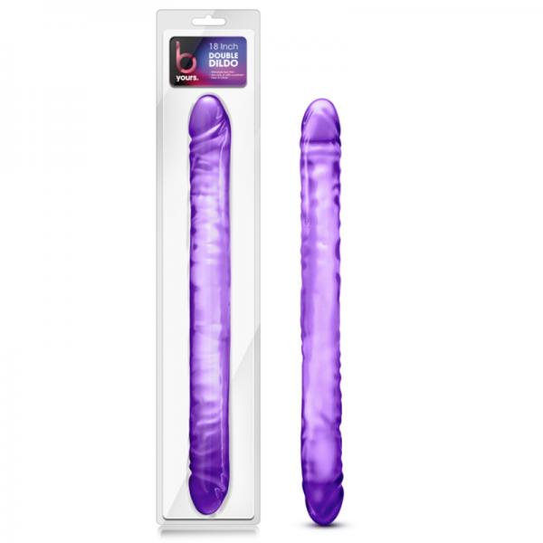 B Yours 18 inches Double Dildo Purple - OmniPleasures