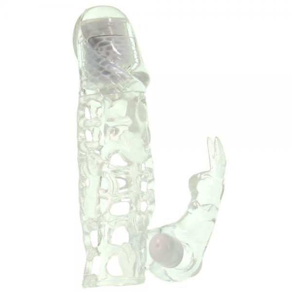 Sex Vibrating Rabbit Extender Clear - OmniPleasures