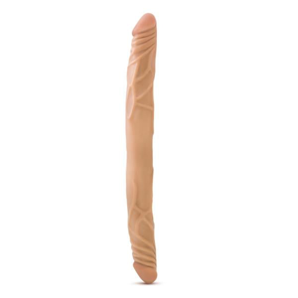 B Yours 14 inches Double Dildo Latin Tan - OmniPleasures