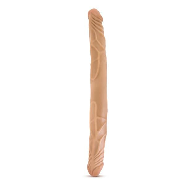 B Yours 14 inches Double Dildo Latin Tan - OmniPleasures