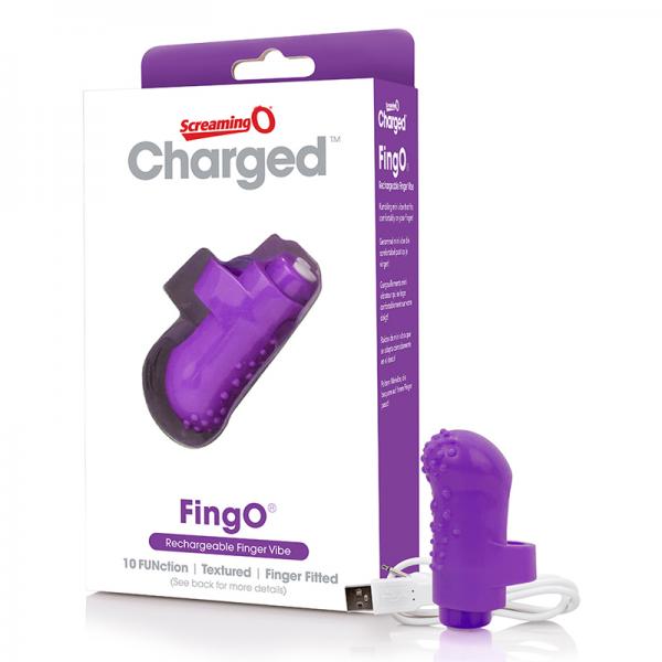 Screaming O Charged Fingo Vooom Mini Vibe - Purple - OmniPleasures