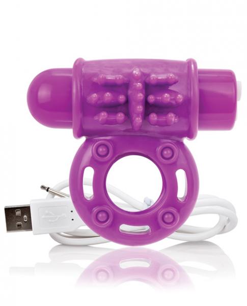 Screaming O Charged Owow Vooom Vibrating Cock Ring Purple - OmniPleasures