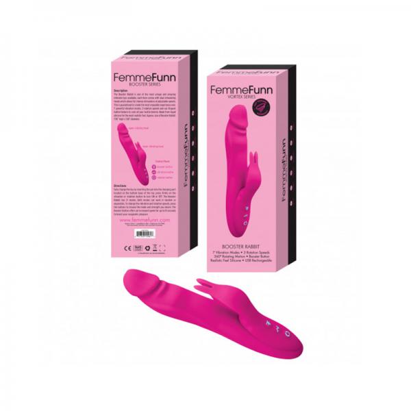 Femmefunn Booster Rabbit Vibrator Pink - OmniPleasures