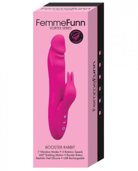 Femmefunn Booster Rabbit Vibrator Pink - OmniPleasures