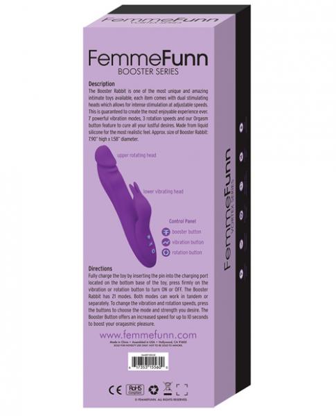 Femmefunn Booster Rabbit Vibrator Purple - OmniPleasures