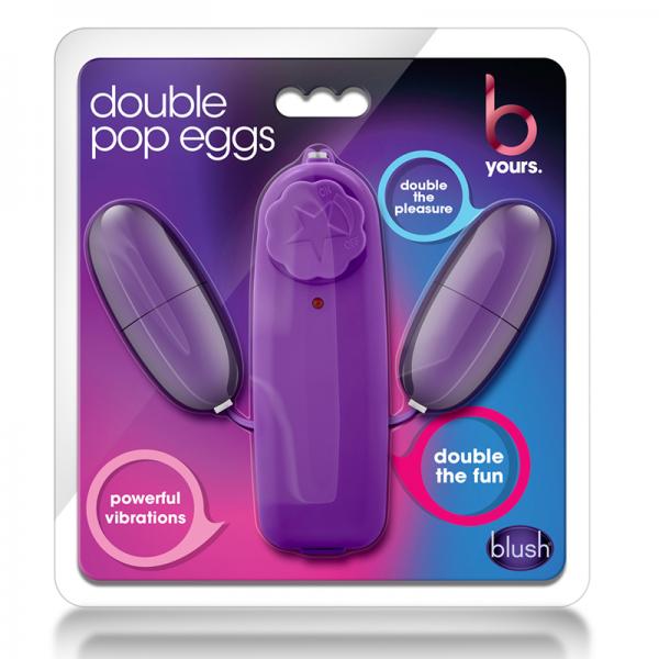 Double Pop Eggs Plum Purple Vibrating Bullet - OmniPleasures