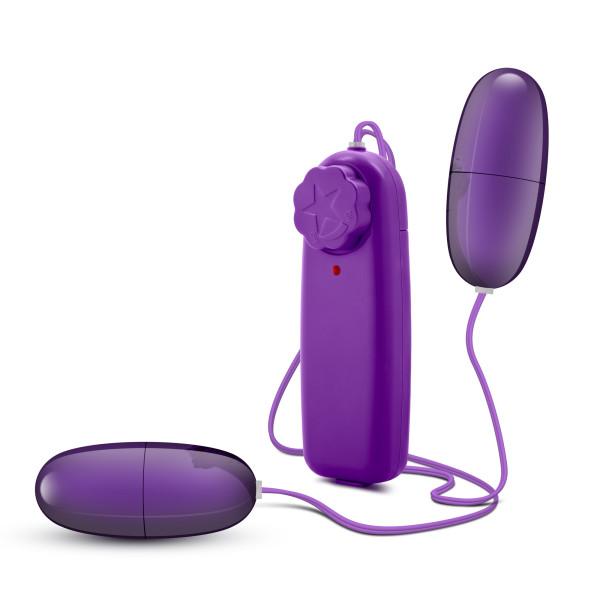 Double Pop Eggs Plum Purple Vibrating Bullet - OmniPleasures