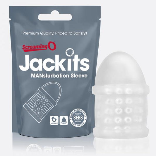 Screaming O Jackits Mansturbation Sleeve (clear Only) - OmniPleasures