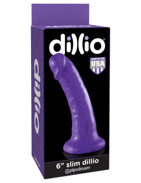 Dillio Purple 6 inches Slim Dildo - OmniPleasures