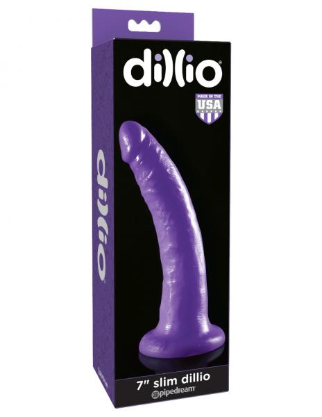 Dillio Purple 7 inches Slim Dildo - OmniPleasures