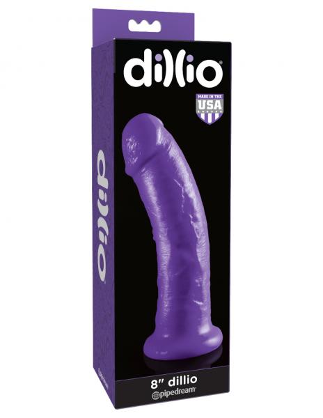 Dillio Purple 8 inches Slim Realistic Dildo - OmniPleasures