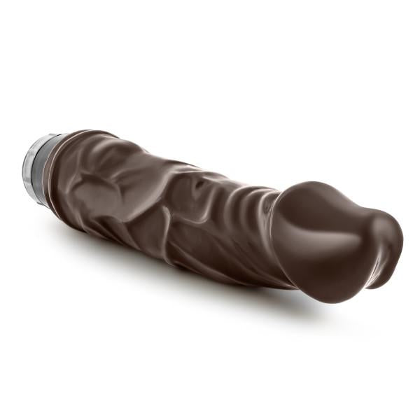 Dr Skin Vibe 6 8.75 inches Chocolate Brown Vibrating Dildo - OmniPleasures