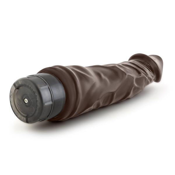 Dr Skin Vibe 6 8.75 inches Chocolate Brown Vibrating Dildo - OmniPleasures