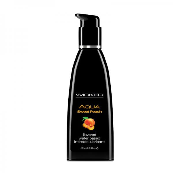 Wicked Aqua Sweet Peach Flavored Lubricant 2oz - OmniPleasures