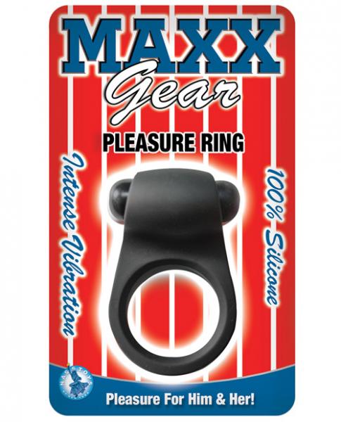 Maxx Gear Pleasure Vibrating Ring Black - OmniPleasures