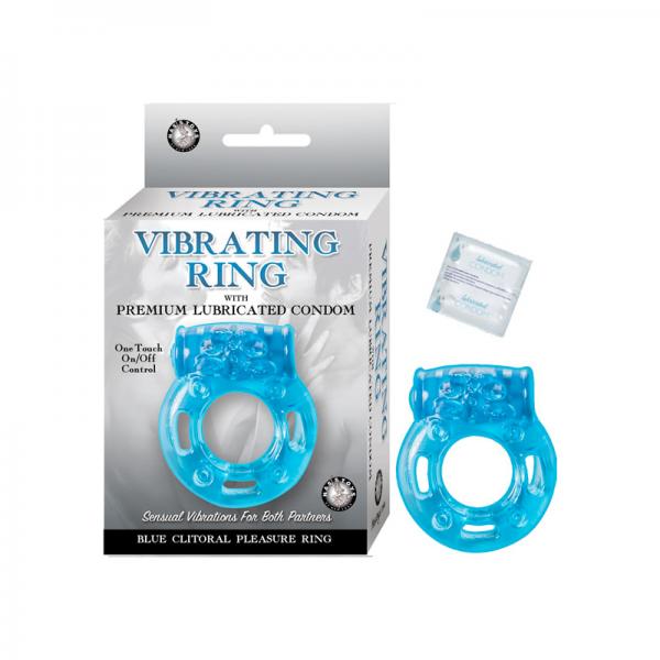 Vibrating Ring Clitoral Pleasure Ring Blue - OmniPleasures