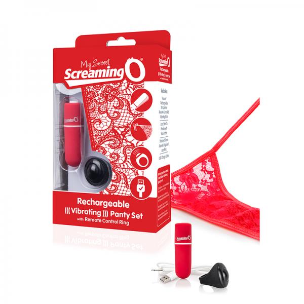 My Secret Charged Remote Control Panty Vibe Red O/S - OmniPleasures