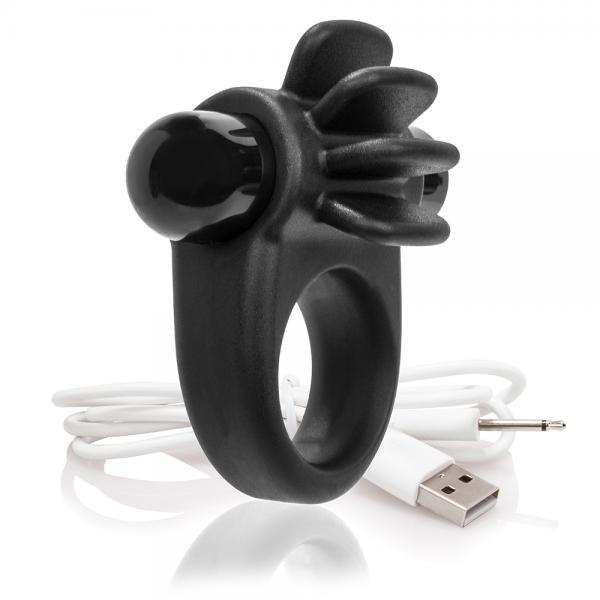 Charged Skooch Vibrating Ring Black - OmniPleasures