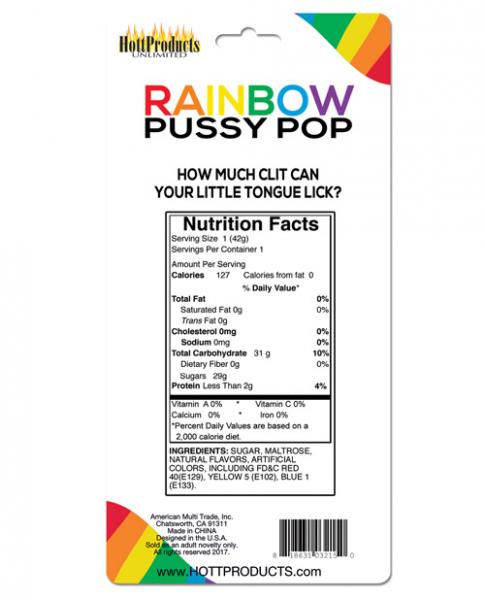 Rainbow Pussy Pop Carded - OmniPleasures