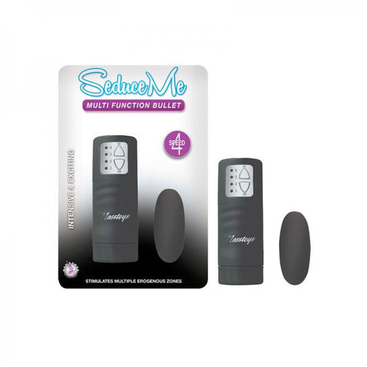 Seduce Me Multi Function Bullet 4 Speeds Black - OmniPleasures