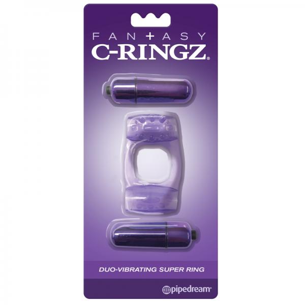 Fcr - Fantasy C-ringz Duo-vibrating Super Ring Purple - OmniPleasures