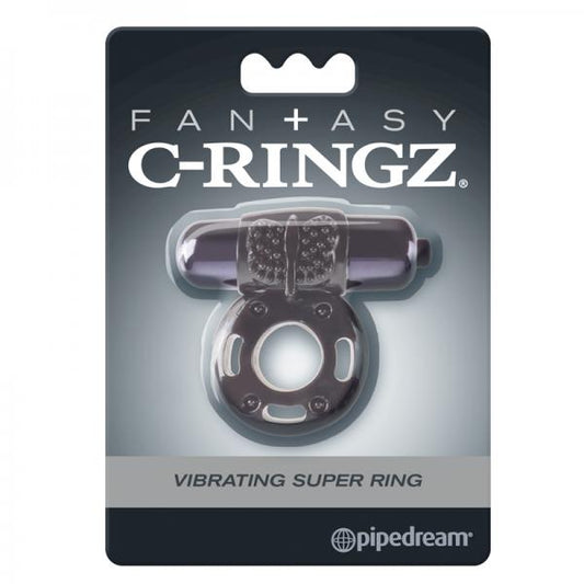 Fcr - Fantasy C-ringz Vibrating Super Ring Black - OmniPleasures