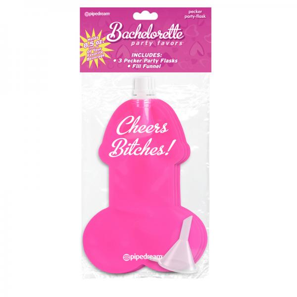 Bachelorette Party Favors Pecker Party Flasks Pack - OmniPleasures