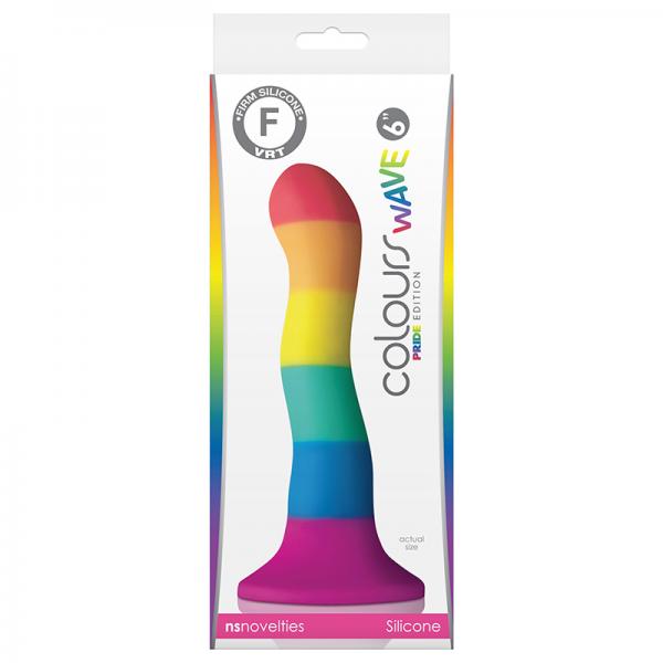 Colours - Pride Edition - 6in Wave Dildo - Rainbow - OmniPleasures