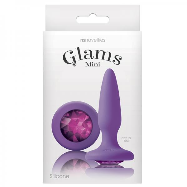 Glams Mini Butt Plug Purple Gem - OmniPleasures